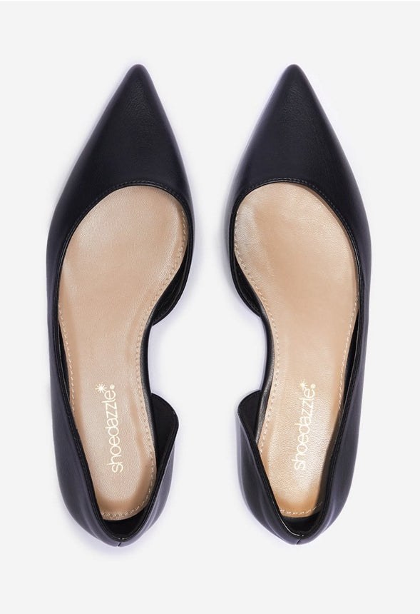 BYRDI POINTED TOE FLAT Black Onyx