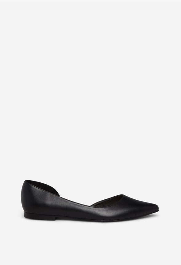 BYRDI POINTED TOE FLAT Black Onyx