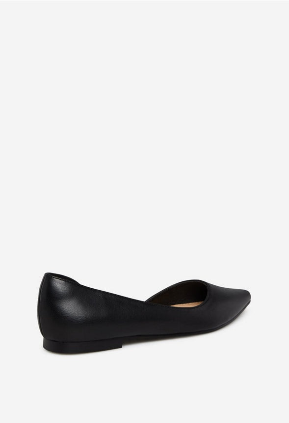 BYRDI POINTED TOE FLAT Black Onyx
