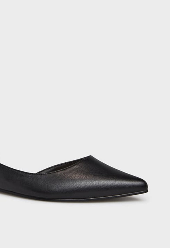 BYRDI POINTED TOE FLAT Black Onyx