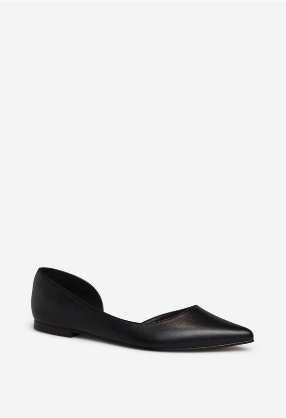 BYRDI POINTED TOE FLAT Black Onyx
