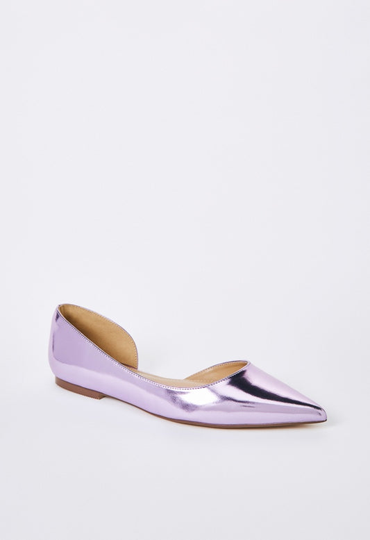Byrdi Pointed Toe Flat Orchid Petal