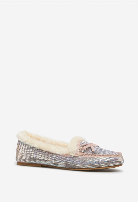 BEVERLIE FUZZY EMBELLISHED SLIPPER Blush