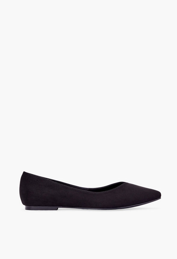 Amanda Pointed Toe Flat Black