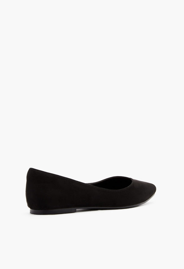 Amanda Pointed Toe Flat Black