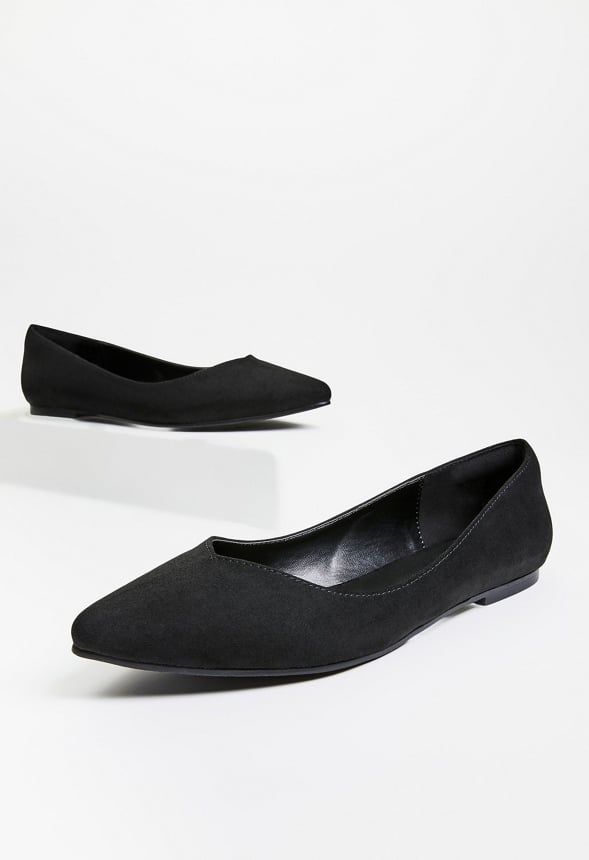 Amanda Pointed Toe Flat Black