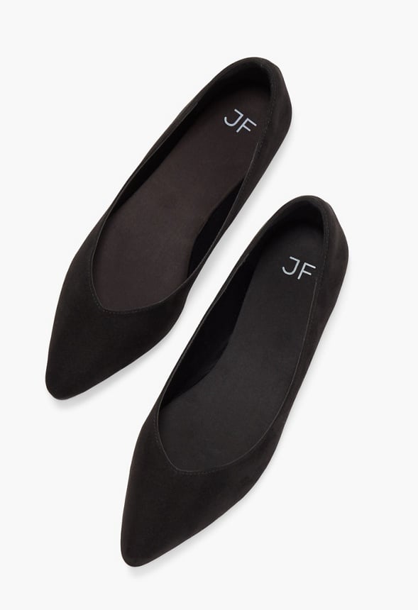 Amanda Pointed Toe Flat Black