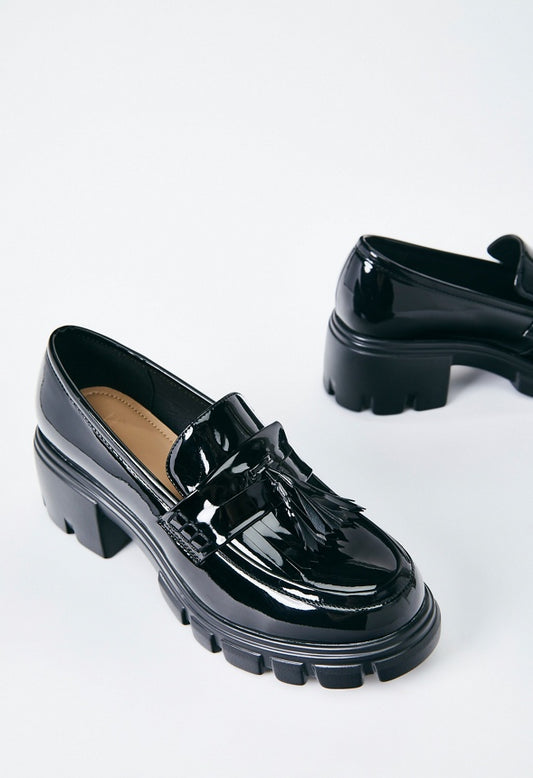 Sofia Lug Sole Loafer Black