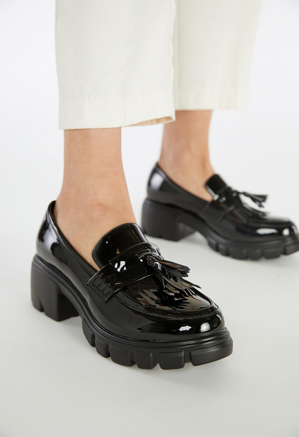 Sofia Lug Sole Loafer Black