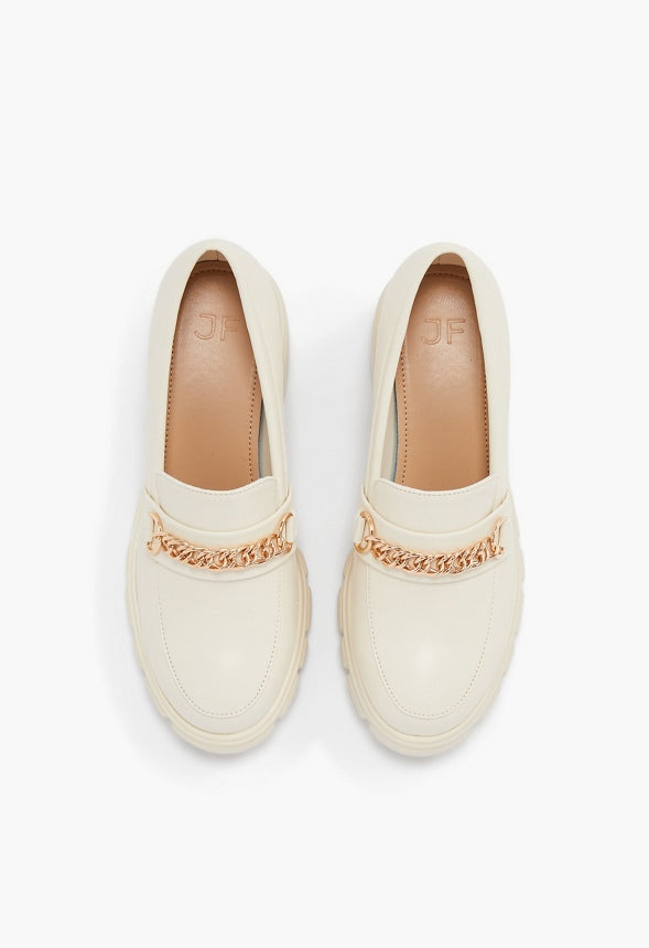 Leli Chain Detail Lug Sole Loafer Birch