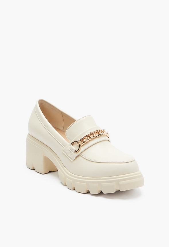 Leli Chain Detail Lug Sole Loafer Birch
