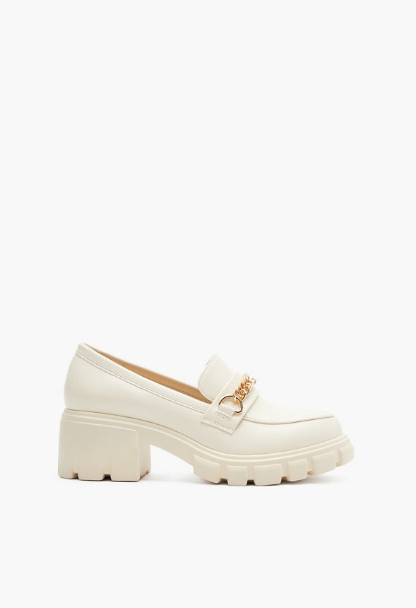 Leli Chain Detail Lug Sole Loafer Birch