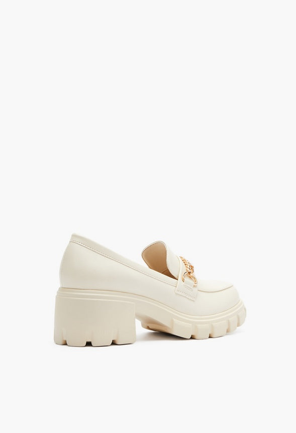 Leli Chain Detail Lug Sole Loafer Birch