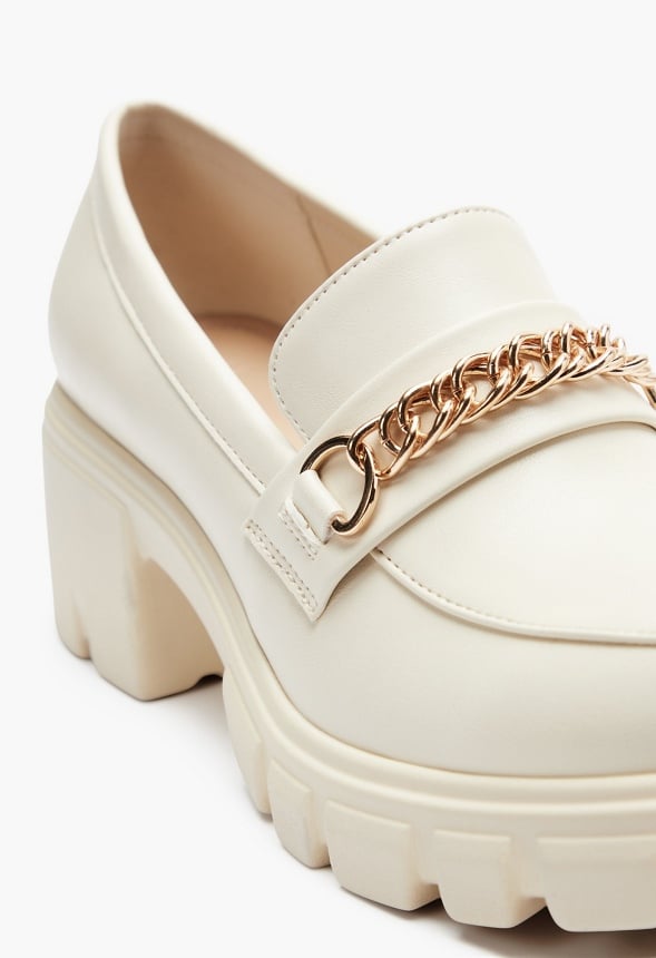 Leli Chain Detail Lug Sole Loafer Birch