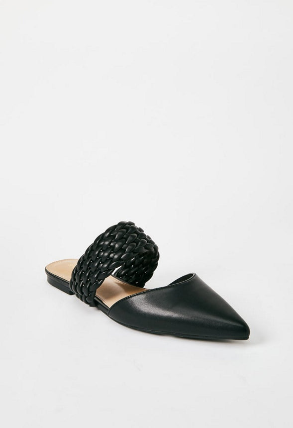 ALANIS POINTED TOE FLAT Black Caviar