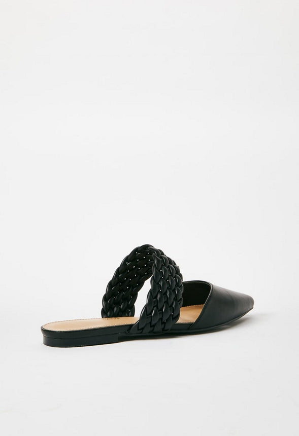 ALANIS POINTED TOE FLAT Black Caviar