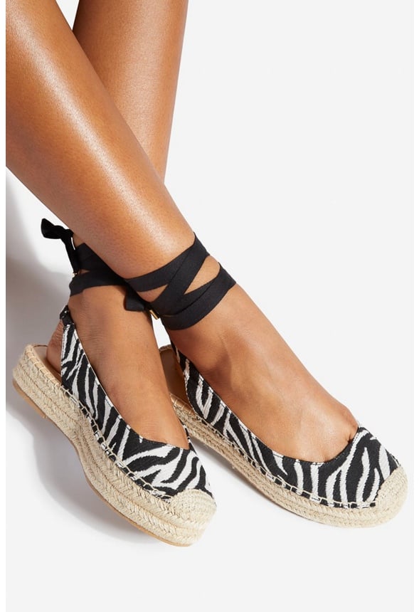 JULIANNE FLAT SANDAL Zebra