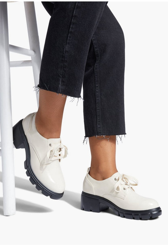 Sofia Lace Up Lug Sole Loafer Birch
