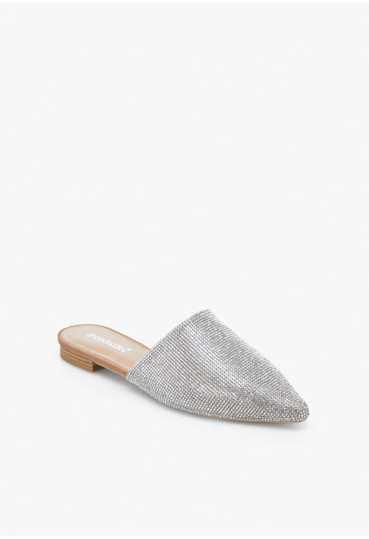 AUTUMN POINTED-TOE FLAT Silver