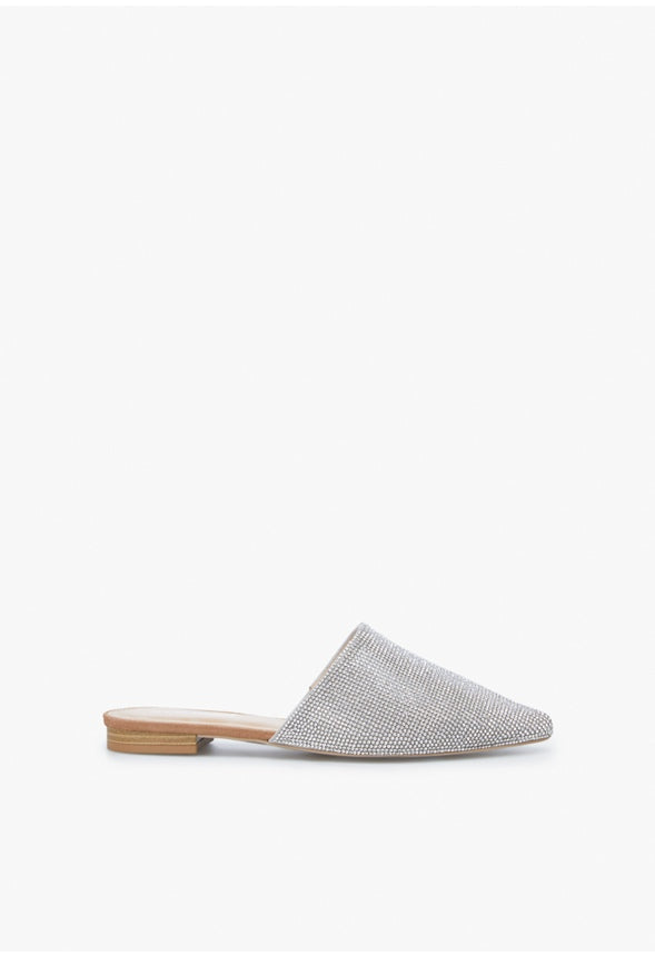 AUTUMN POINTED-TOE FLAT Silver