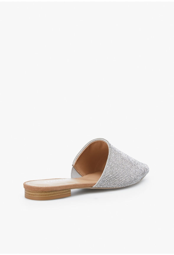 AUTUMN POINTED-TOE FLAT Silver