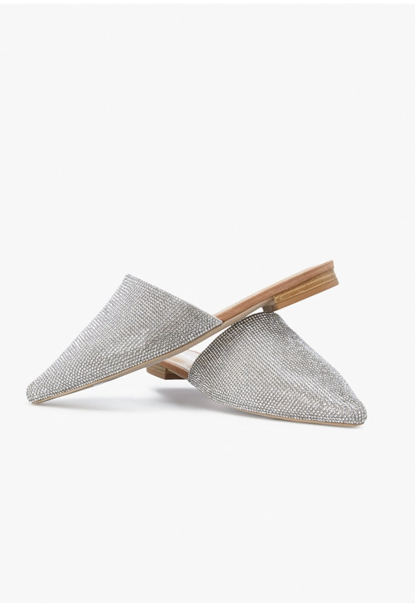 AUTUMN POINTED-TOE FLAT Silver
