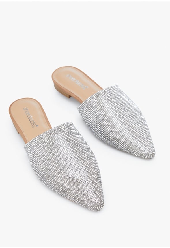 AUTUMN POINTED-TOE FLAT Silver