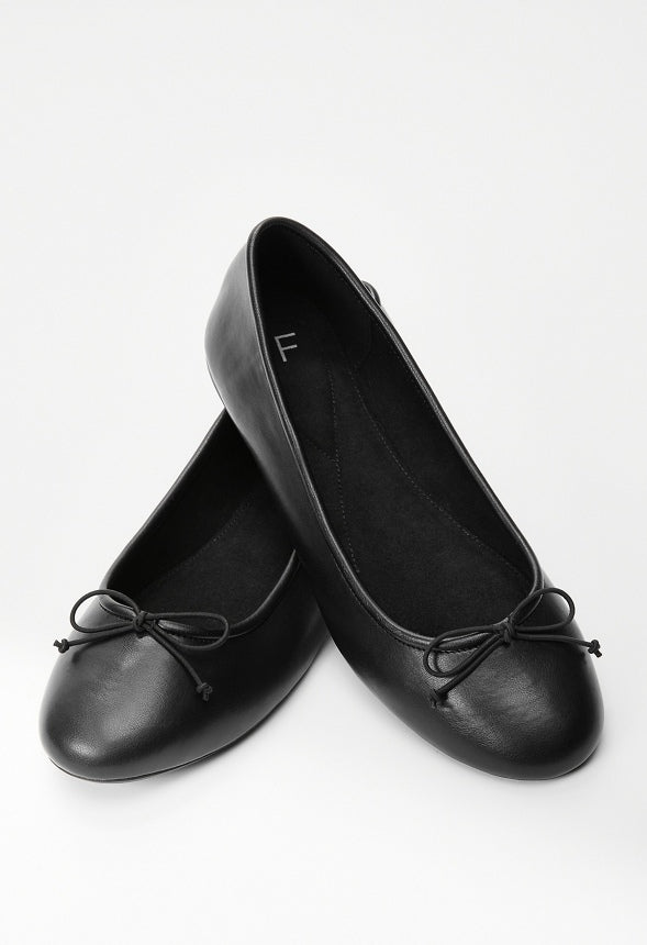Gemma Ballet Flat Black Caviar