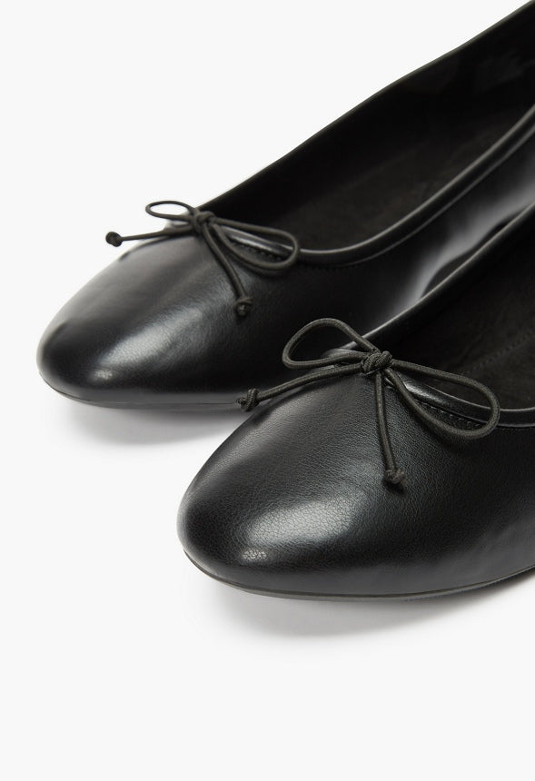 Gemma Ballet Flat Black Caviar