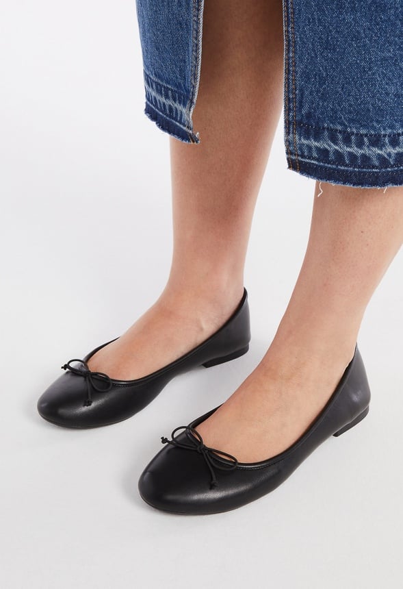 Gemma Ballet Flat Black Caviar