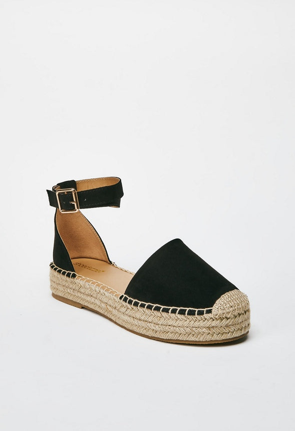 Calina Platform Espadrille Black