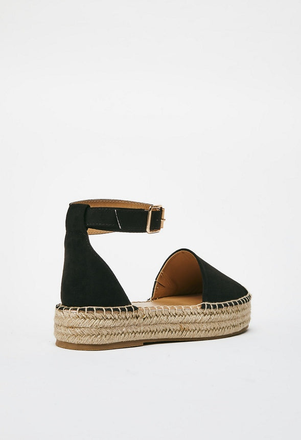 Calina Platform Espadrille Black