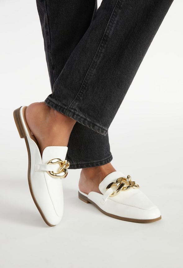 MARISSA FLAT MULE Bright White
