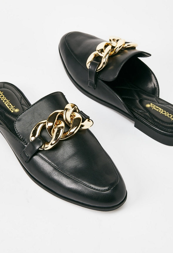 MARISSA FLAT MULE Black Caviar
