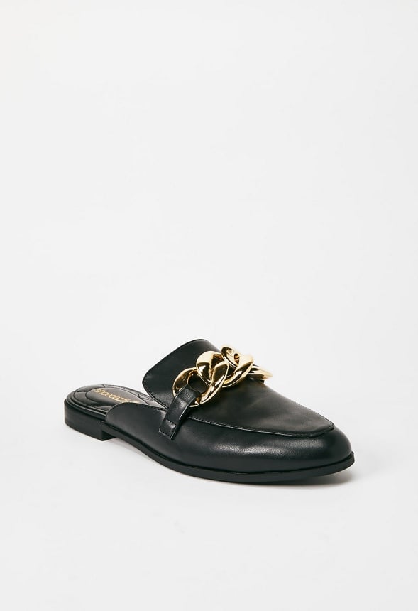 MARISSA FLAT MULE Black Caviar