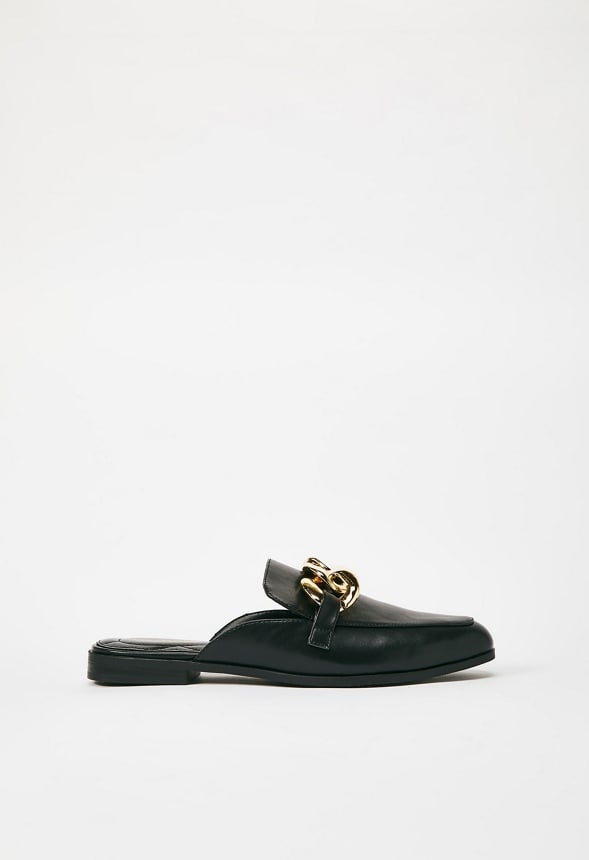 MARISSA FLAT MULE Black Caviar