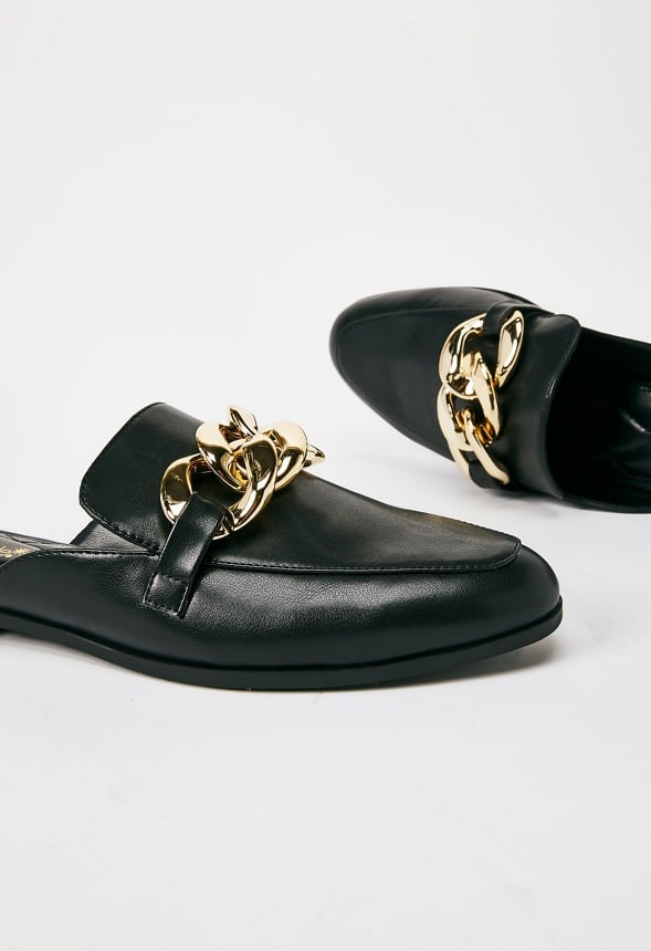 MARISSA FLAT MULE Black Caviar