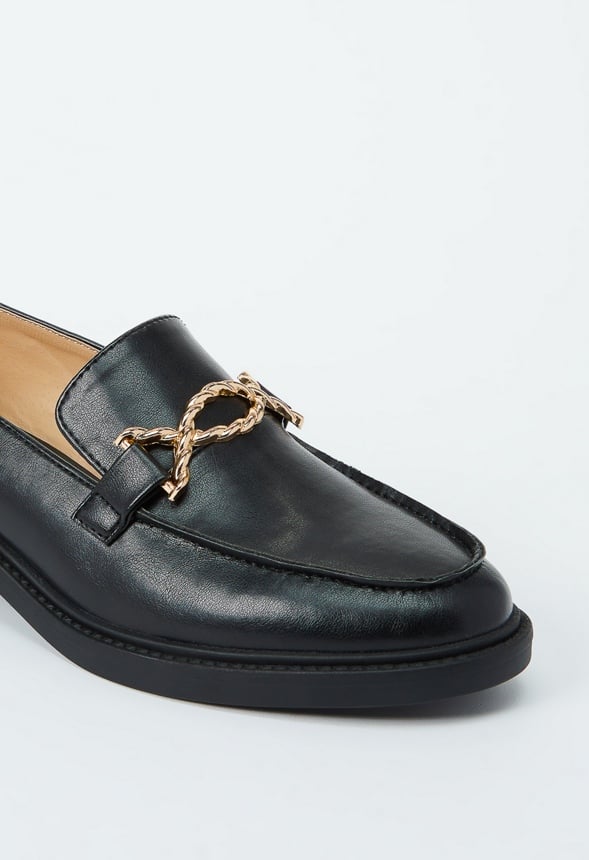 Madison Heeled Loafer Black Caviar