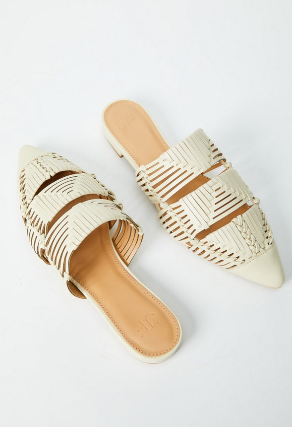 MILANA POINTED TOE FLAT Birch
