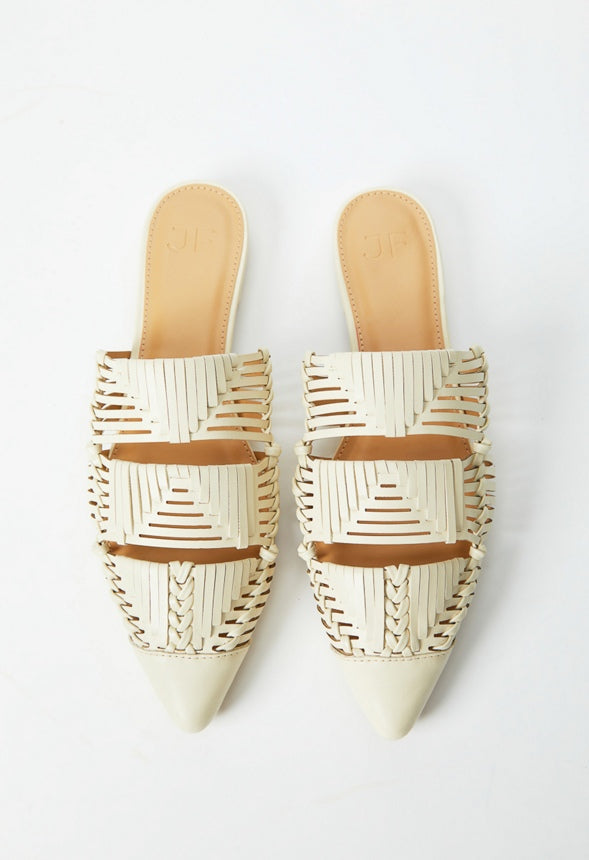 MILANA POINTED TOE FLAT Birch