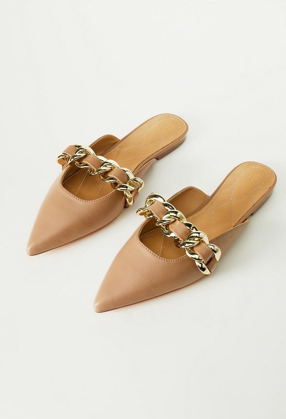 Adrian Pointed Toe Slide Portobello