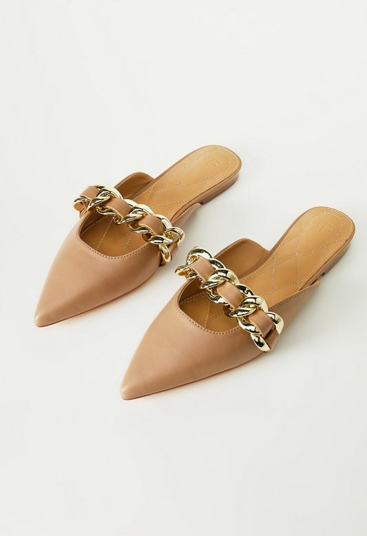 Adrian Pointed Toe Slide Portobello