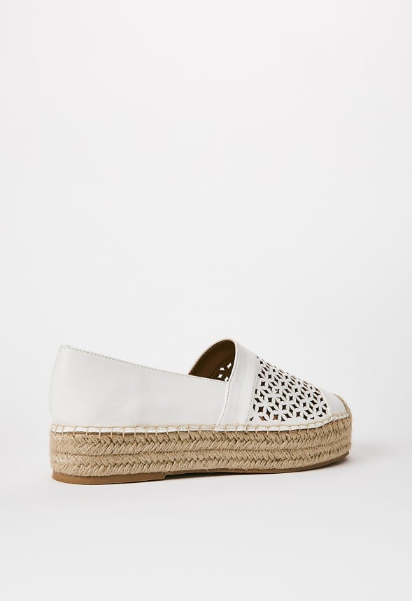 Lydia Espadrille Flat Bright White