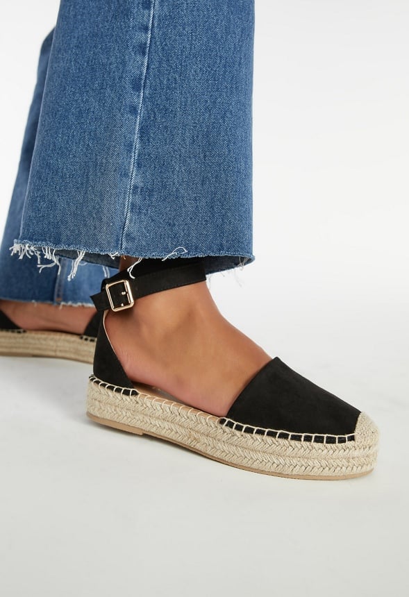 Calina Platform Espadrille Black