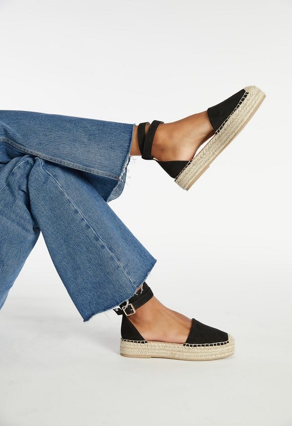 Calina Platform Espadrille Black