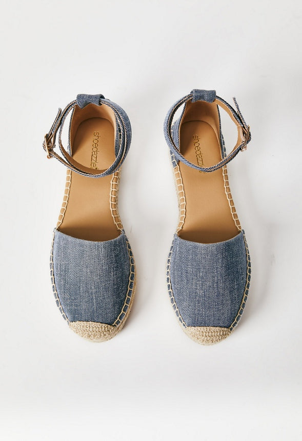 Calina Platform Espadrille Chambray