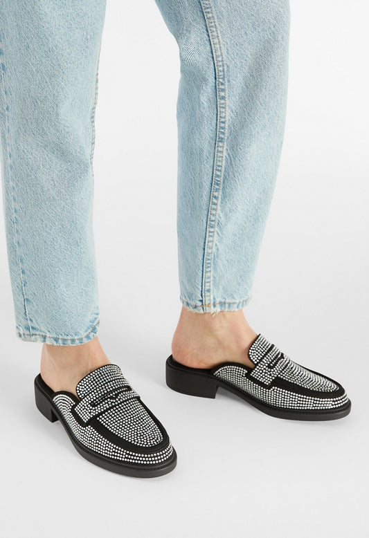 JEZZY MULE LOAFER Clear/Black