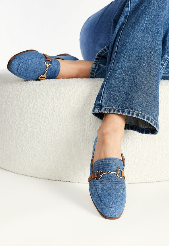 London Flat Loafer Medium Denim