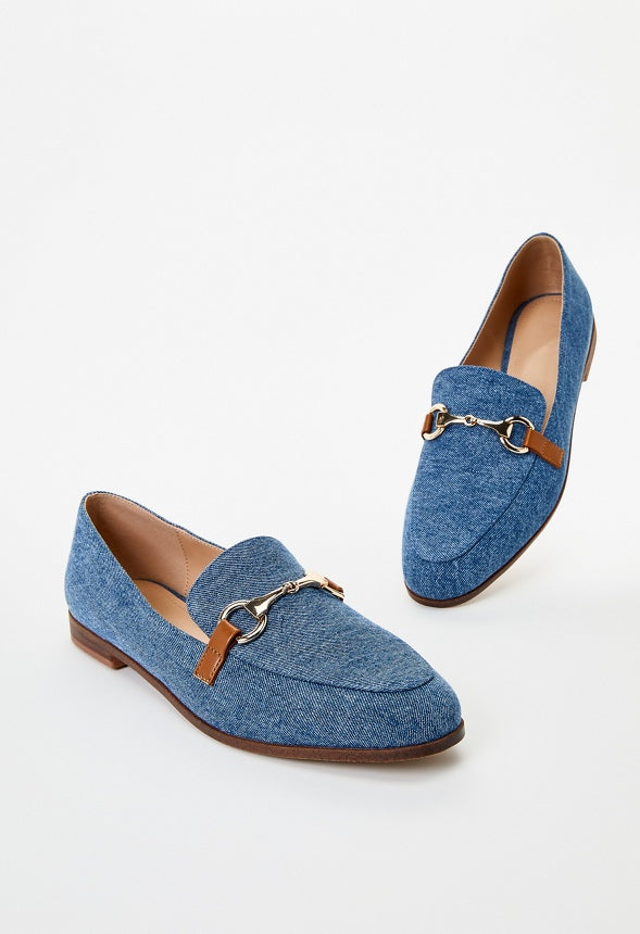 London Flat Loafer Medium Denim