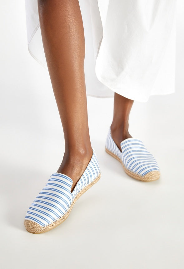 Gabrielle Slip-On Flat Blue Ashes/White